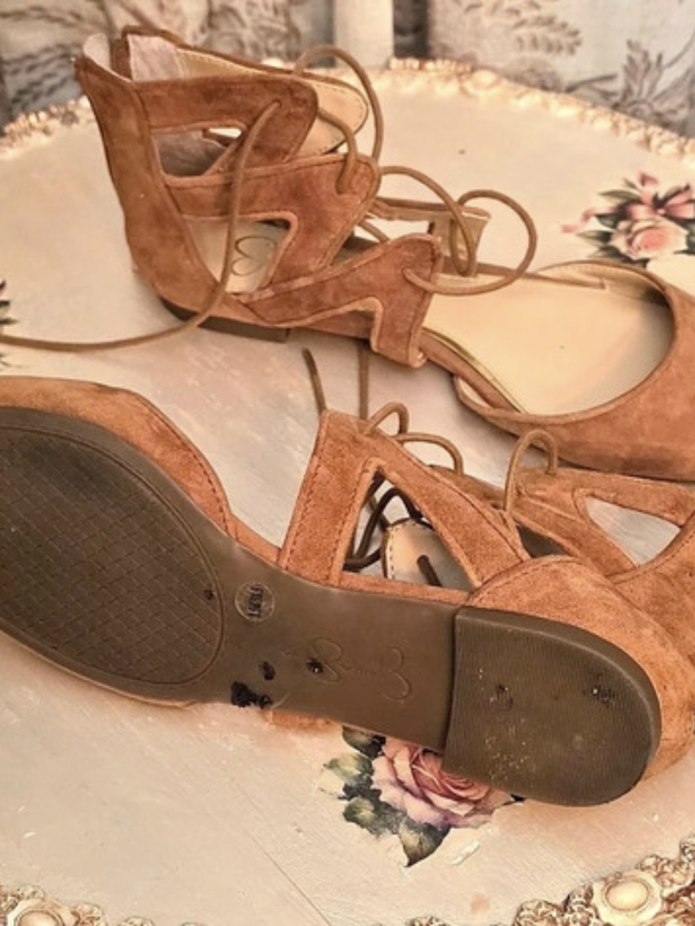 Jessica Simpson Strappy Heeled Sandals in Brown Size 8.5